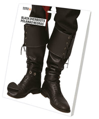 Cache bottes Noir Luxe / Paire De Sur bottes Simili Cuir Noir Luxe / Paire De Couvre-bottes élégants / La Maison du Déguisement