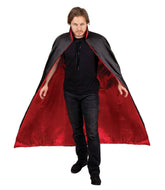 Cape Dracula Noire et Rouge Réversible / Cape Satinée Réversible Noir et Rouge / Cape Vampire Noire et Rouge Réversible / La Maison Du Déguisement