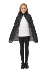 Cape Avec Col Noir Enfant / Cape Noire avec Col Enfant / La Maison Du Déguisement