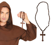 Collier Croix De Moine / Croix Chapelet En Bois / La Maison Du Déguisement
