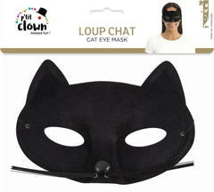 Masque Chat Noir / Loup Chat Tissu Noir / La Maison du Déguisement