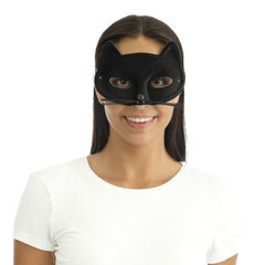 Masque Chat Noir / Loup Chat Tissu Noir / La Maison du Déguisement