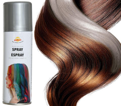 Bombe cheveux couleur Argent / Laque cheveux Argent / Spray laque cheveux Argent / La Maison Du déguisement
