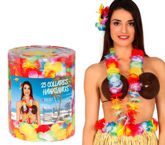 Boîte 25 colliers Hawaï multicolores / 25 colliers Hawaï multicolores / La Maison Du déguisement