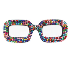 Lunettes Fantaisie à strass Multicolore / Lunettes pop multicolore / La Maison Du Déguisement