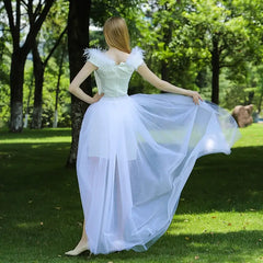 Tutu Femmes élégantes Blanc en tulle / Tutu Femmes élégantes résille Blanc / La Maison Du Déguisement