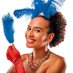 Plume d'autruche Bleu / Plume autruche Bleu / La Maison Du Déguisement