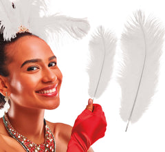 Plume d'autruche Blanche / Plume autruche Blanche / La Maison Du Déguisement