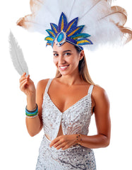 Plume d'autruche GM Blanche / Plume autruche GM Blanche / La Maison Du Déguisement