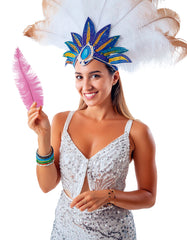 Plume d'autruche GM Rose / Plume autruche GM Rose / La Maison Du Déguisement