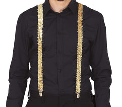 Bretelles sequins Or / Meilleures Bretelles Sequins Or / La Maison du Déguisement