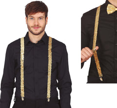 Bretelles sequins Or / Meilleures Bretelles Sequins Or / La Maison du Déguisement