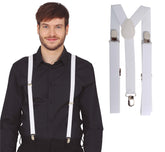 Bretelles Blanches élastiques / Bretelles Blanches / La Maison Du Déguisement