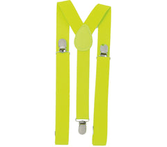 Bretelles Jaunes fluo élastiques / Bretelles Jaunes fluo / La Maison Du Déguisement