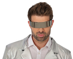 Lunettes Futuriste Argent / Lunettes Du Futur / Lunettes Miroirs / Lunettes Robot Argentés / La Maison Du Déguisement