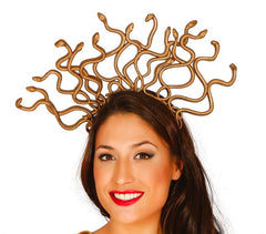 Diadème méduse / Serre tête Médusa / Serpents Dorés Entrelacés / Bandeau Médusa Mythologie Grecque / La Maison Du Déguisement