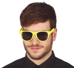 Lunettes Fluo Jaune / Lunettes néon Années 80s / La Maison Du Déguisement