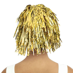 Perruque Disco Métallique Doré / Perruque Disco Lamé Or / La Maison du Déguisement