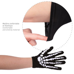 Gants De Squelette Enfant / Gants Courts Squelette Enfant / La maison Du Déguisement