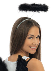 Auréole Ange Noir / Serre-Tête Auréole noir / La Maison Du Déguisement