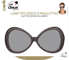 Lunettes Disco Argent Métallique / Lunettes disco paillettes argent / La Maison du Déguisement