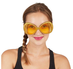 Lunettes Disco Or Métallique / Lunettes disco paillettes Dorée / La Maison du Déguisement