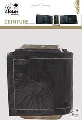 Ceinture Simili Cuir Noir / Ceinture large en simili cuir avec boucle / Ceinture Père Noël / Ceinture de pirate | La Maison du Deguisement