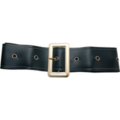 Ceinture Simili Cuir Noir / Ceinture large en simili cuir avec boucle / Ceinture Père Noël / Ceinture de pirate | La Maison du Deguisement