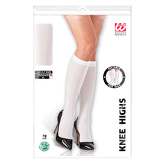 Chaussettes Longues Blanches / Chaussettes Marquis Opaques 70 Deniers / La Maison Du Déguisement