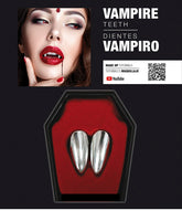 Canines De Vampire Argent Avec Pâte / Canines Dracula Argent / Deux Canines De Vampire à Coller Sur Vos Propres Dent / La Maison Du Déguisement