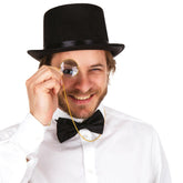 Monocle Doré / Monocle Avec Chaîne En Métal Or / La Maison Du Déguisement