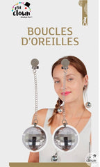 Boucles d'Oreilles Boule Disco / Boucles d'oreilles à Facettes Disco / La Maison Du Déguisement