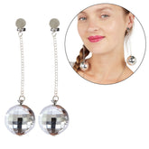 Boucles d'Oreilles Boule Disco / Boucles d'oreilles à Facettes Disco / La Maison Du Déguisement