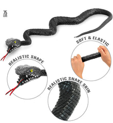 Serpent Noir Halloween / Serpent en Caoutchouc noir / La Maison Du Déguisement