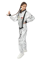 Location Déguisement Astronaute Argent Femme / Location Costume Combinaison Cosmonaute Adulte / La Maison Du Déguisement