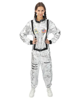 Location Déguisement Astronaute Argent Femme / Location Costume Combinaison Cosmonaute Adulte / La Maison Du Déguisement