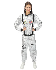 Location Déguisement Astronaute Argent Femme / Location Costume Combinaison Cosmonaute Adulte / La Maison Du Déguisement
