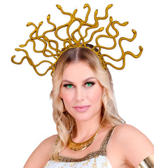 Diadème méduse / Serre tête Médusa / Serpents Dorés Entrelacés / Bandeau Médusa Mythologie Grecque / La Maison Du Déguisement