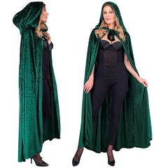 Cape Vert Forêt à Capuche Vert Femme / Manteau Cape Avec Capuche Vert Adulte / Cape Velours Forêt à Capuche Vert / La Maison Du Déguisement