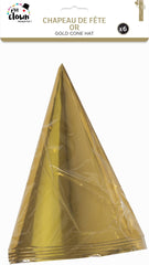 Chapeaux Pointu Carton Or / 6 Chapeaux Pointu Carton Doré / La Maison Du Déguisement