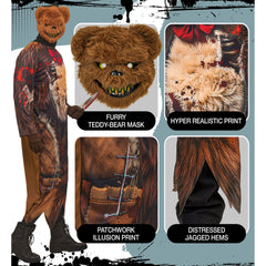 Déguisement Ours Zombie Adulte / Costume Ourson Tueur Ensanglanté Halloween / La Maison Du Déguisement
