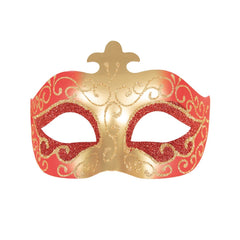 Loup Vénitien Rouge et Or / Masque Venice Paillettes Rouge et Dorée/ La Maison Du Déguisement