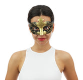 Loup Vénitien Noir et Or / Masque Venise Noir et Doré / La Maison Du Déguisement