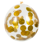 Set 5 Ballons De Confettis Or Latex / Ballons Latex Transparents Confettis Dorée 30cm / La Maison Du Déguisement