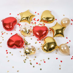Set 5 Ballons De Confettis Or Latex / Ballons Latex Transparents Confettis Dorée 30cm / La Maison Du Déguisement