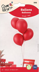 Ballons métallisés Rouge / Ballons en latex Rouge / La Maison du Déguisement