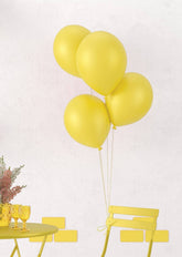 Ballons métallisés Jaune / 10 Ballons en latex Jaune / La Maison du Déguisement