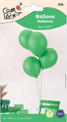 Ballons métallisés Vert / Ballons en latex Vert / La Maison du Déguisement