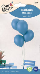 Ballons métallisés Bleu / Ballons en latex Bleu / La Maison du Déguisement