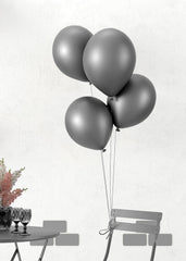 Ballons métallisés Argent / Ballons en latex Argent / La Maison du Déguisement